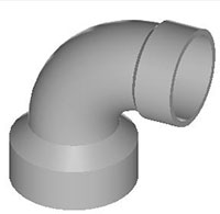 1/4 Bend (90) Reducing Elbow HxH-HR