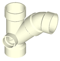 Combination Wye & 1/8 Bend w/Right Side Intel