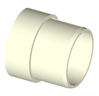 DWV Adapter Bushing SxH (SDR 35) Chamfer (Long) Sewer SpigotxSW DWV Hub