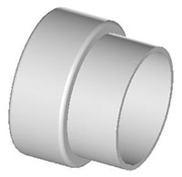 DWV Adapter Bushing SxH (SDR 35) SW (Short) Sewer SpigotxSW DWV Hub - LRS