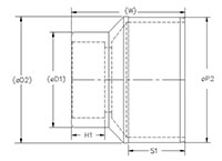 DWV Adapter Bushing SxH (SDR 35) SW (Short) Sewer SpigotxSW DWV Hub_3 Schm