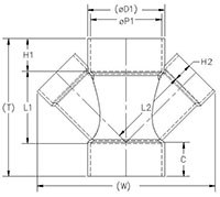 Double 45° Wye HxHxH Schm