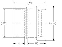 Gasketed DWV Adapter Coupling HxDWV G Schm