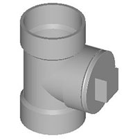 Test Tee with Gasketed Plug HxHxFIPT-HR