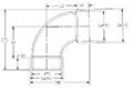 1/4 Bend (90) SxH Long Sweep Schm