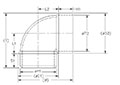 1/4 Bend (90) Vent SxH Schm