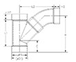 Combo Wye & 1_8 Bend HxHxH (2 Piece) Schm