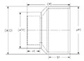 DWV Adapter Bushing SxH (SDR 35) SW (Short) Sewer SpigotxSW DWV Hub_3 Schm