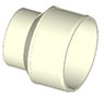 DWV Adapter Bushing SxH (SDR 35) SW (Short) Sewer SpigotxSW DWV Hub_3