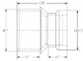 Gasketed DWV Adapter Bushing SxDWV G_2 Schm