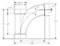 Long Radius Sanitary Tee HxHxH Schm